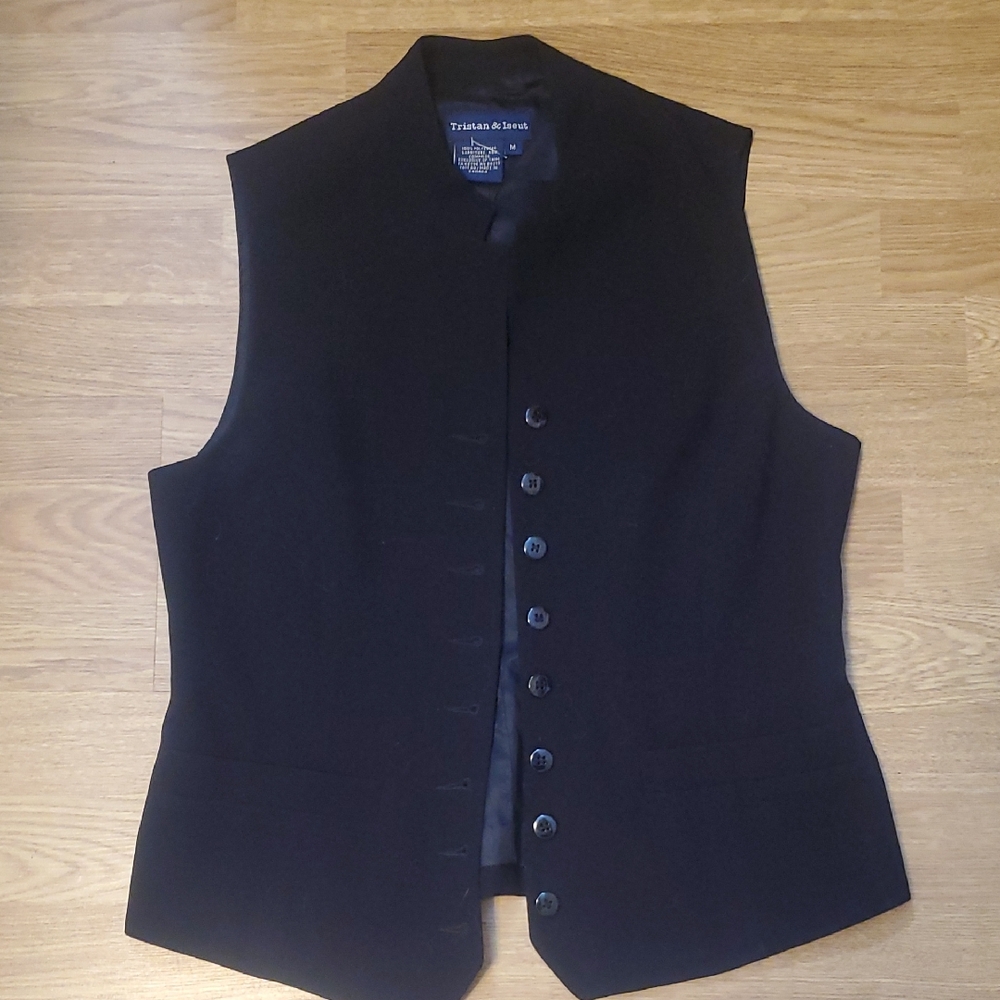 Tristan de Laval Women's Black Button-Front Vest